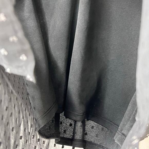 Maurices Black chiffon,  flowy, blouse with metallic dots size medium in NWT - Picture 5 of 8